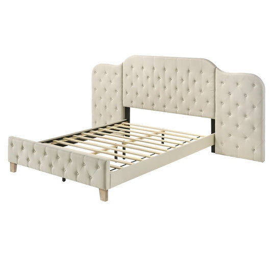 Ranallo - Queen Wall Bed - Beige Linen & Natural