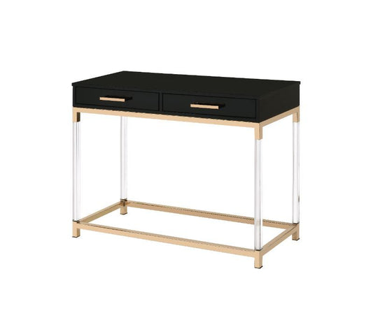 Adiel - Sofa Table - Black & Gold