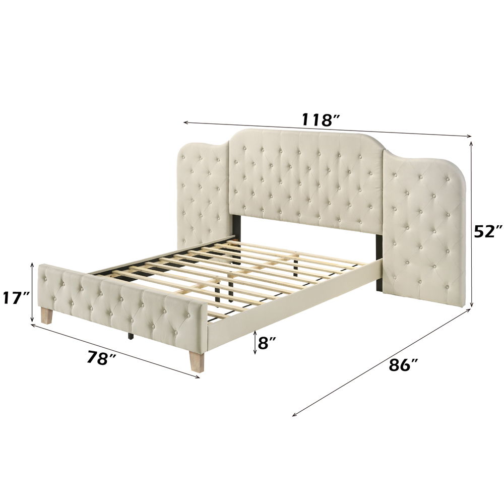 Ranallo - Queen Wall Bed - Beige Linen & Natural