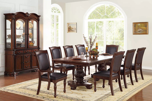 Traditional Extension Dining Group with Side and Armchairs