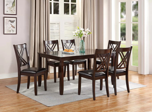 F2554 7-Piece Dining Set by Poundex