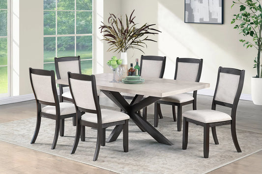 Antique Black Rectangular Dining Group — F2709