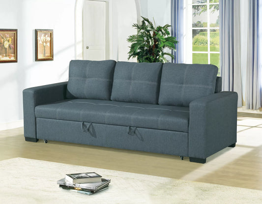 F6532 Blue Gray Convertible Sofa — main view