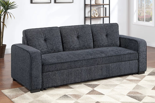 F7122 Dark Gray Convertible Sofa — main view