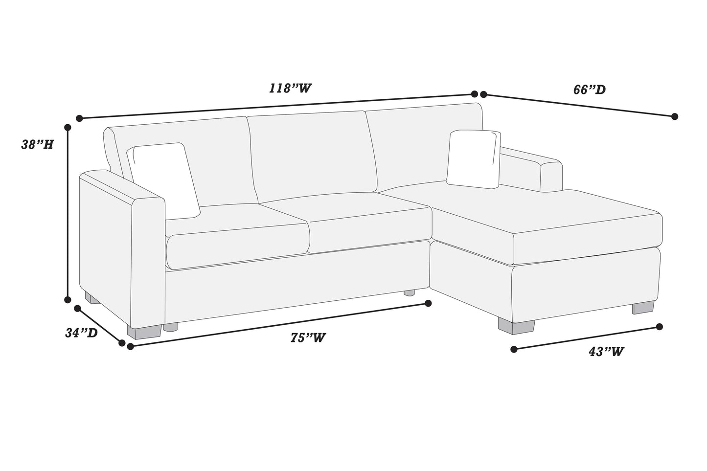 F8375 Onyx 2-Piece Reversible Sectional Set — view 2