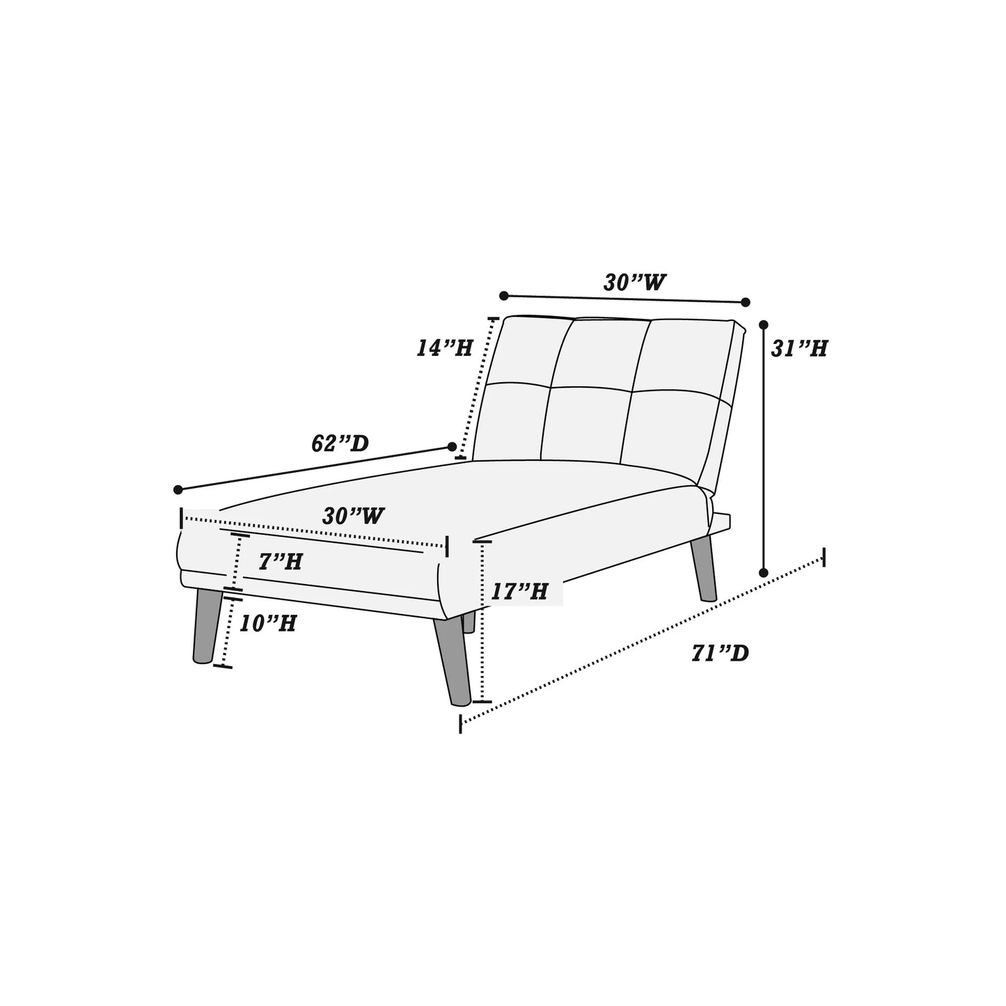 F8524 Mustard Adjustable Chaise image 5