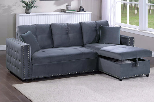 F8541 Smoke Convertible Sectional — main view