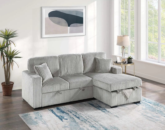 F8552 Ash 2-Piece Convertible Sectional — main view