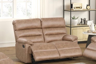 Albert Manual Reclining Loveseat - Brown