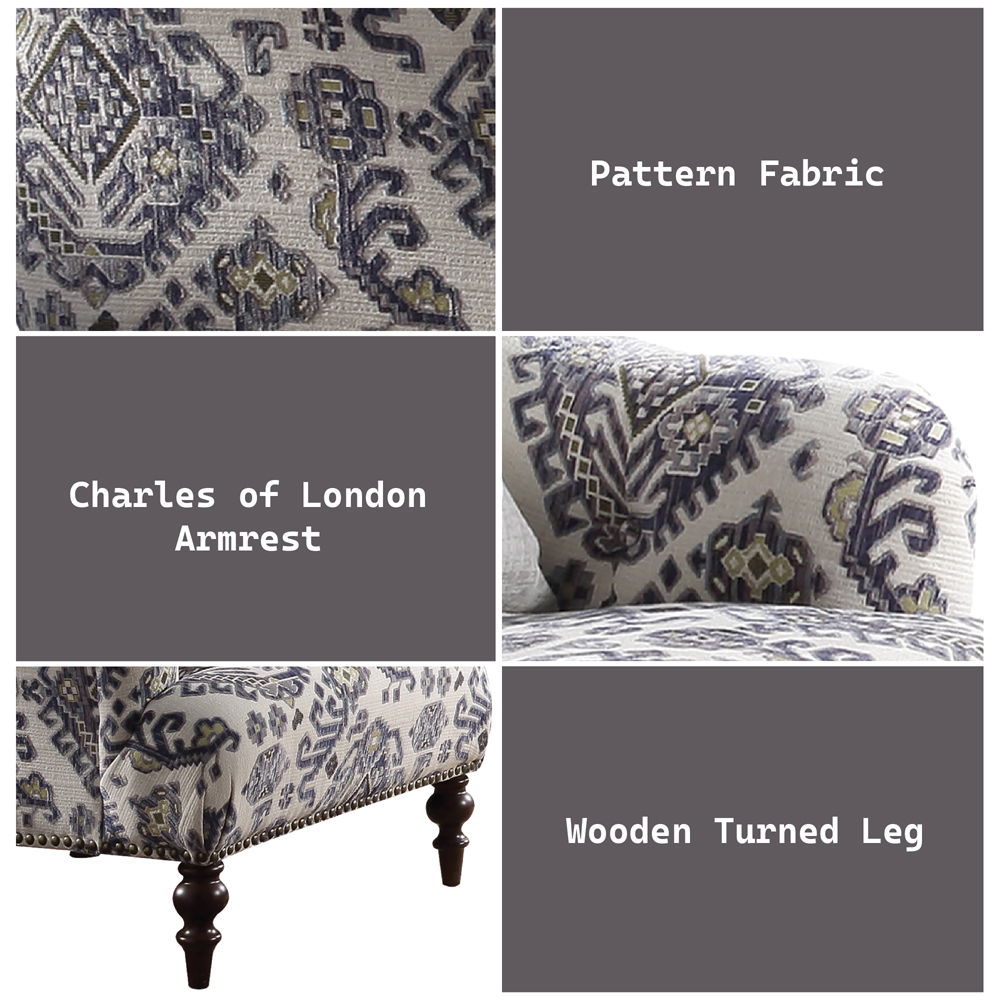 Saira - Chair With Pillow - Pattern Fabric