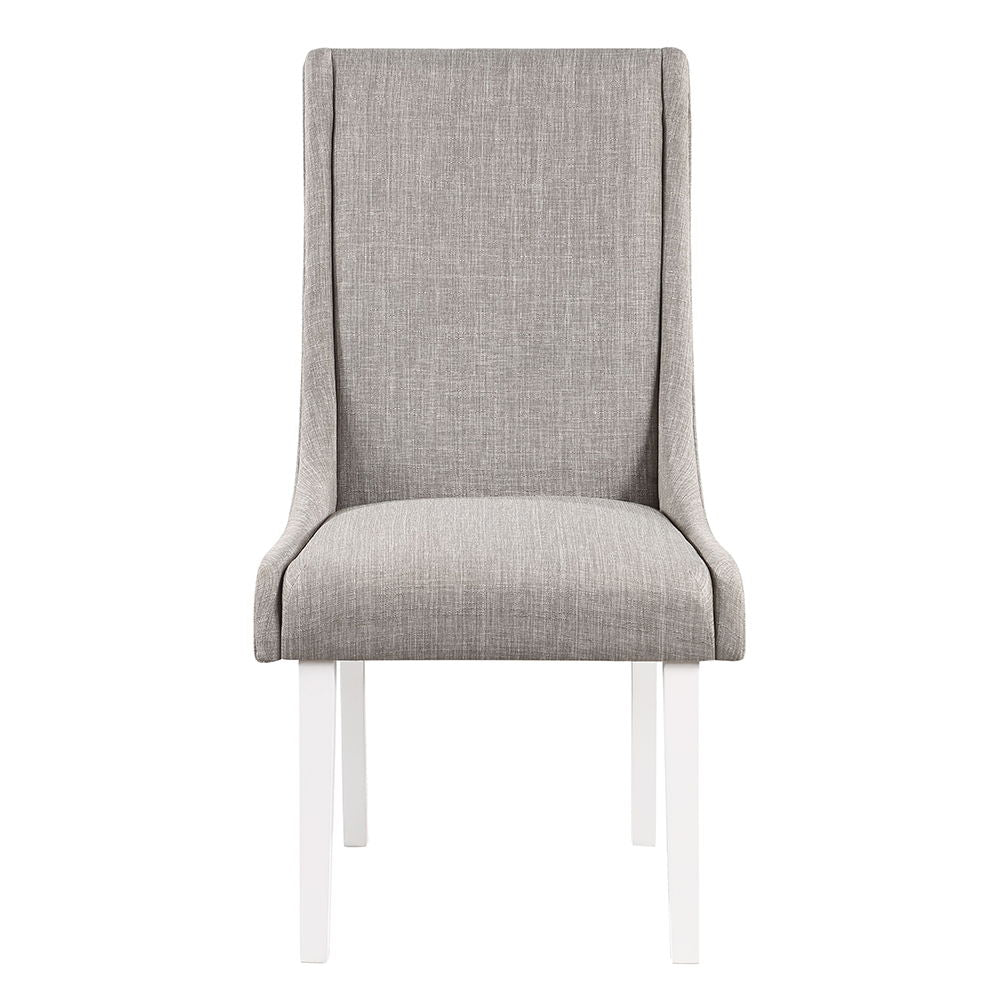 Hollyn - Side Chair (Set of 2) - Gray Linen & White