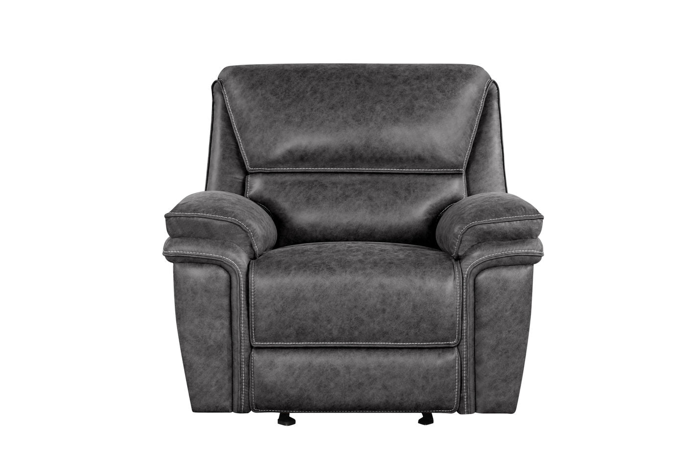 Dakota dark grey manual glider recliner chair