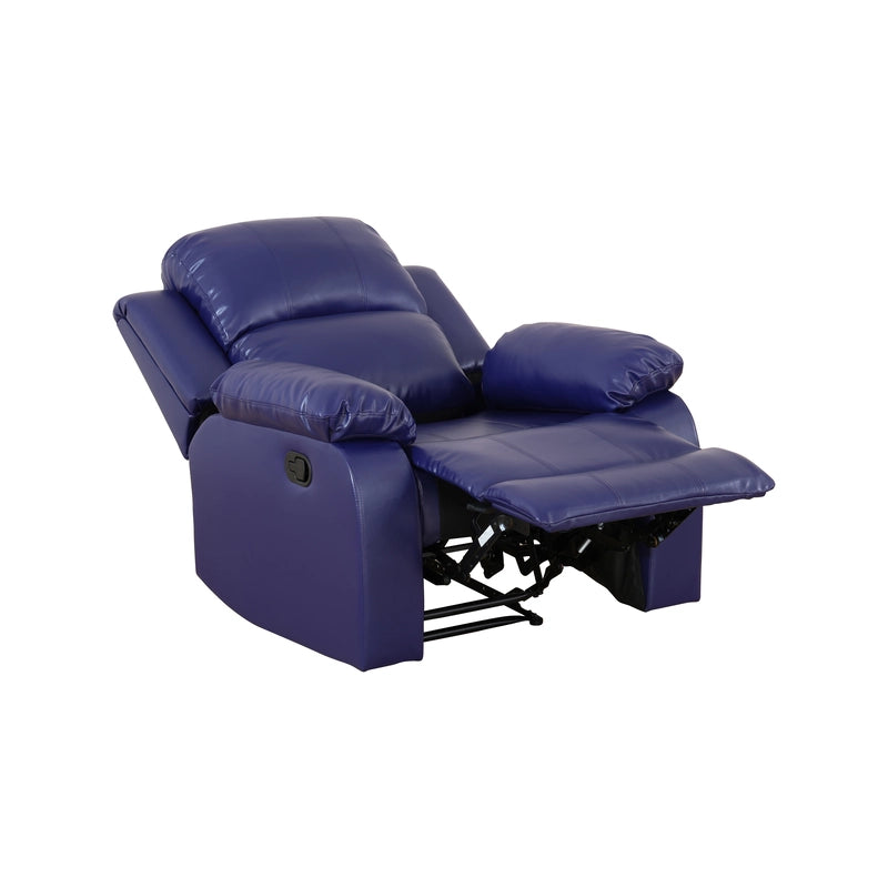 Ainehome Cinema 3-Piece Dark Blue Fabric Manual Reclining Sofa Set