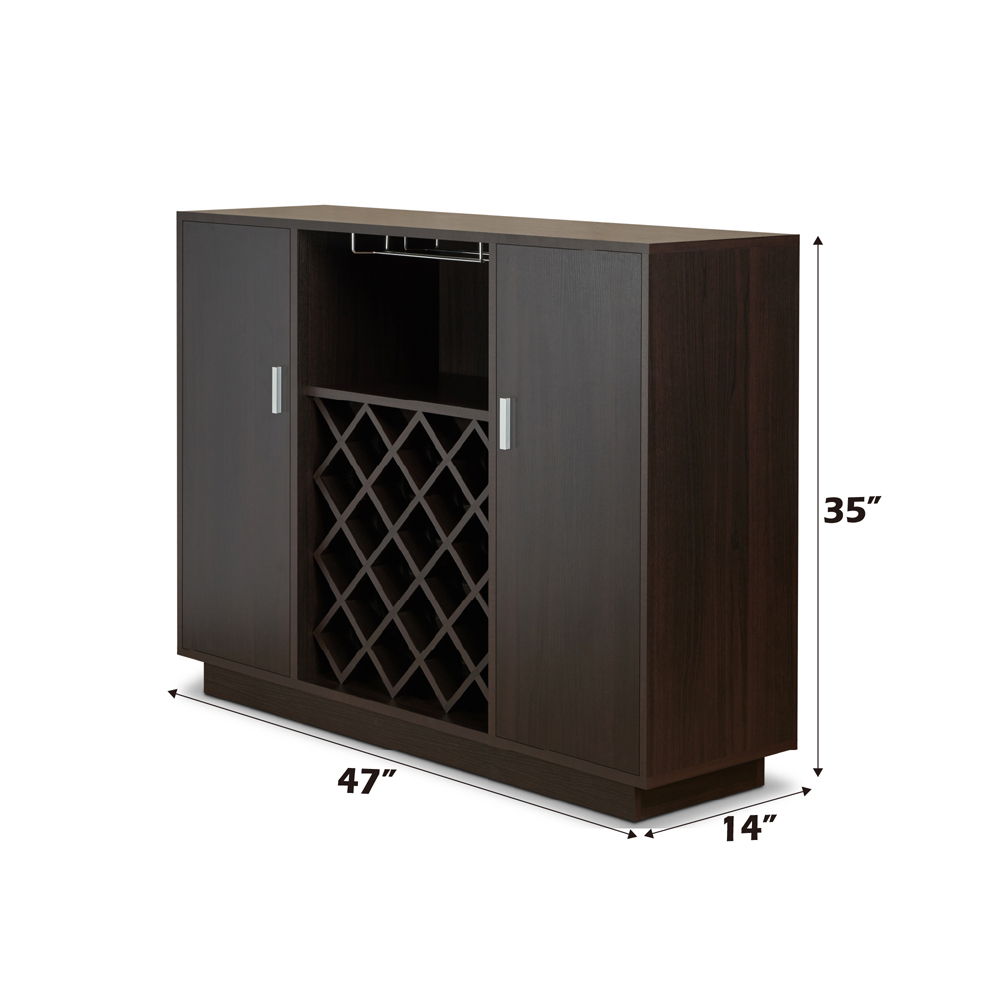 Hazen - 34.84" Wine Cabinet - Espresso