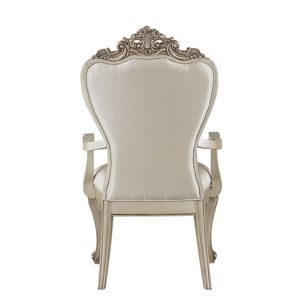 Gorsedd - Arm Chair (Set of 2) - Cream Fabric & Golden Ivory