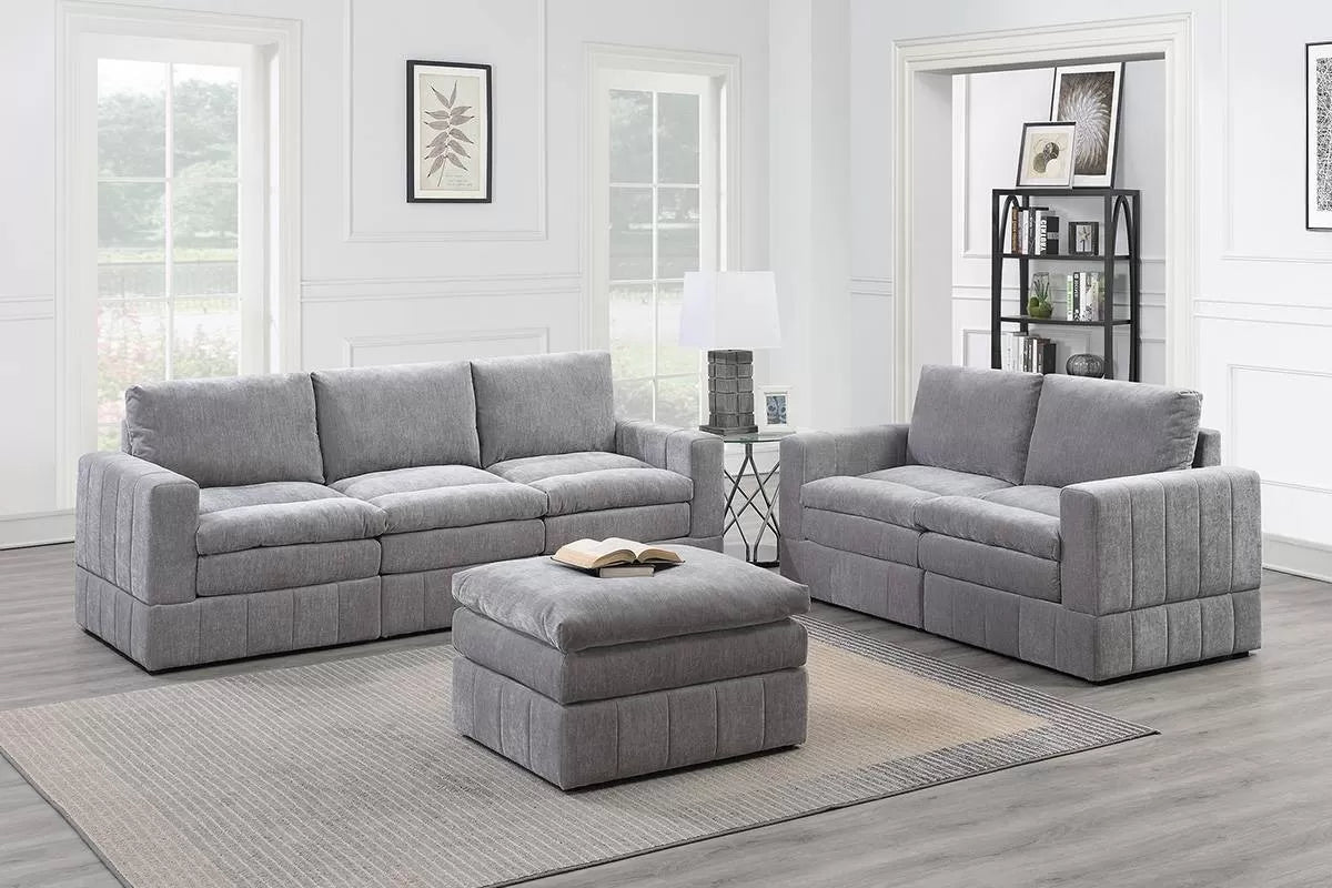 Granite 6-Piece Modular Sectional Set — Poundex configuration 464, image 1