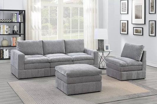 Granite 5-Piece Modular Sectional Set — Poundex configuration 465, image 1