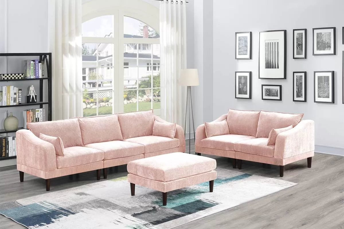 Blush 6-Piece Modular Sectional Set — Poundex configuration 835, image 1