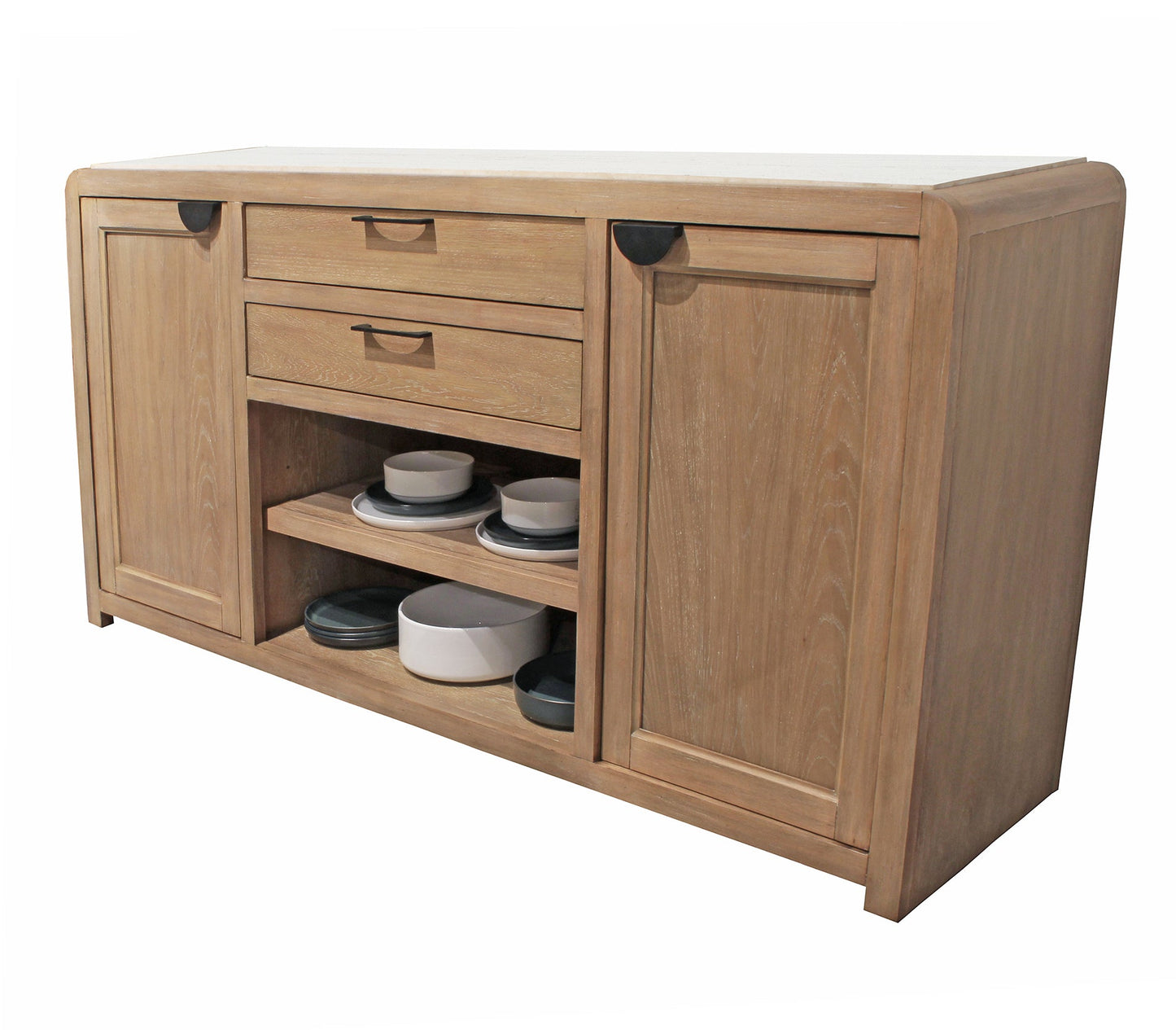 ESCAPE DINING 72" BUFFET SERVER WITH STONE TOP