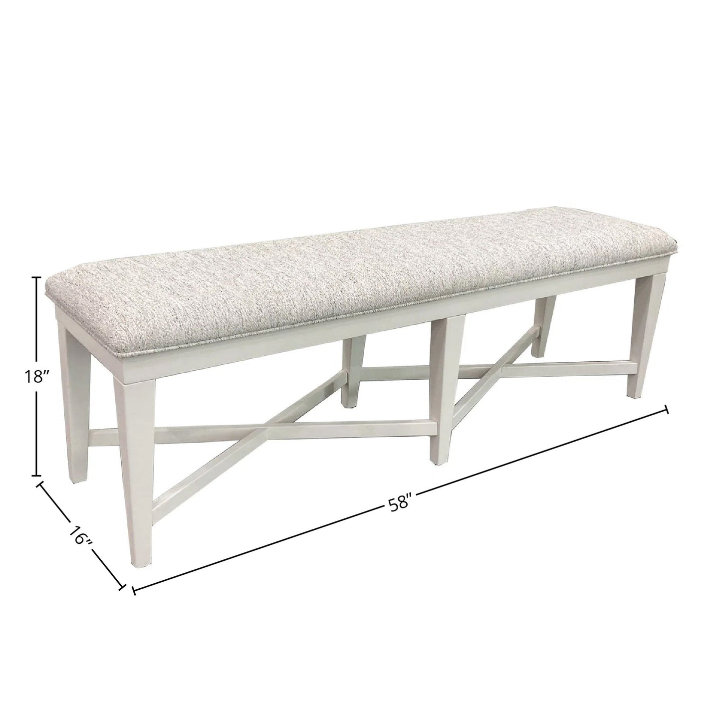 AMERICANA MODERN DINING BENCH UPHOLSTERED 58 IN.