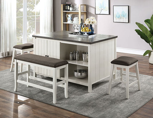 Heidelberg - 4 Pc Counter Ht Table Set w/ Bench