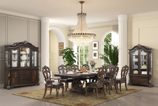 Leovanni - 9 Pc Dining Table Set