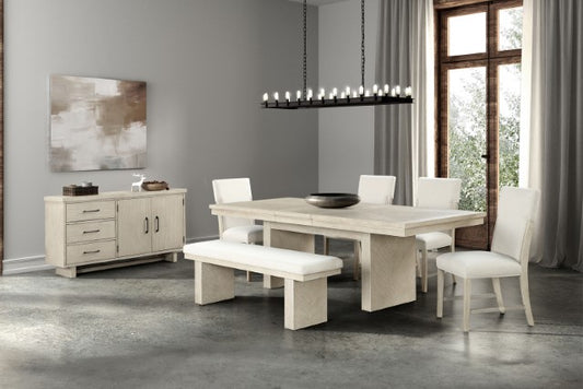Hagerman - 6 Pc Dining Table Set w/ Bench