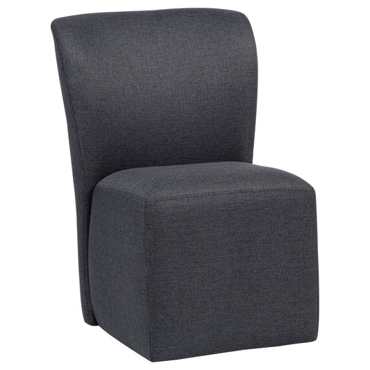 Jaelynn Upholstered Dining Side Chair Charcoal (Set of 2)