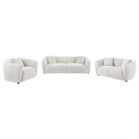 Aleisha 3-piece Fabric Upholstered Sofa Set Sand