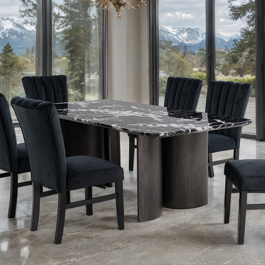 Selsey - Dining Table, Black Stone Top