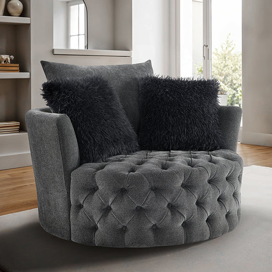 Sofi - Button Tufted Swivel Chair