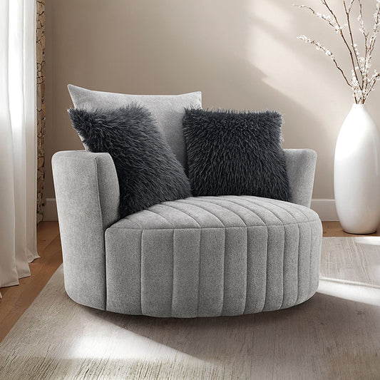 Hoople - Channel Tufted Swivel Chair