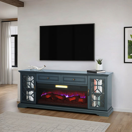 Fidel - 74'' TV Console w/ Electric Fireplace