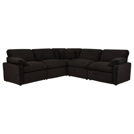 Collins 5-piece Modular Power Reclining Sectional Chocolate Brown