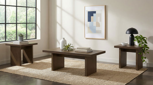 Decker 3-piece Coffee and End Table Set Walnut