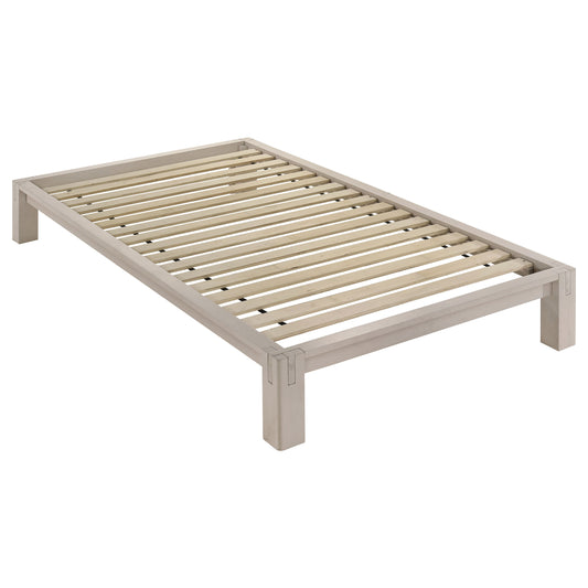 Gislen Twin Easy Assembly Wood Platform Bed White