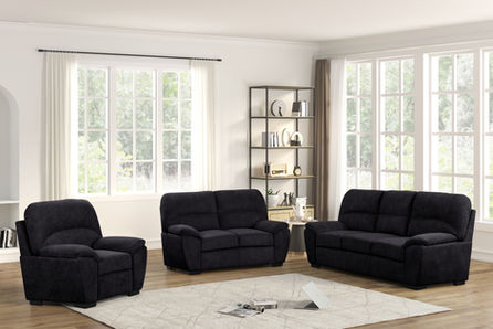 Tiffany 3-Piece Performance-Fabric Set - Black