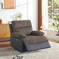 Brown Corduroy Power Reclining Sofa Set with LED Lights, USB Charging & Storage Console - 3 Piece Living Room Set