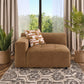 Zoey - Modular - LF Arm Chair With Pillow - Chocolate Suede