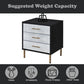 Myles - Nightstand - Black, Silver & Gold