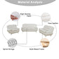 Ainehome Solid Color Faux Leather 3-Piece Living Room Sofa Set with Elegant Design
