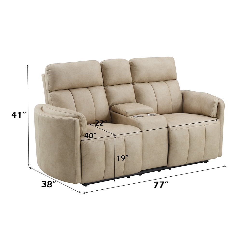 Elison - Motion Loveseat With Console & Storage