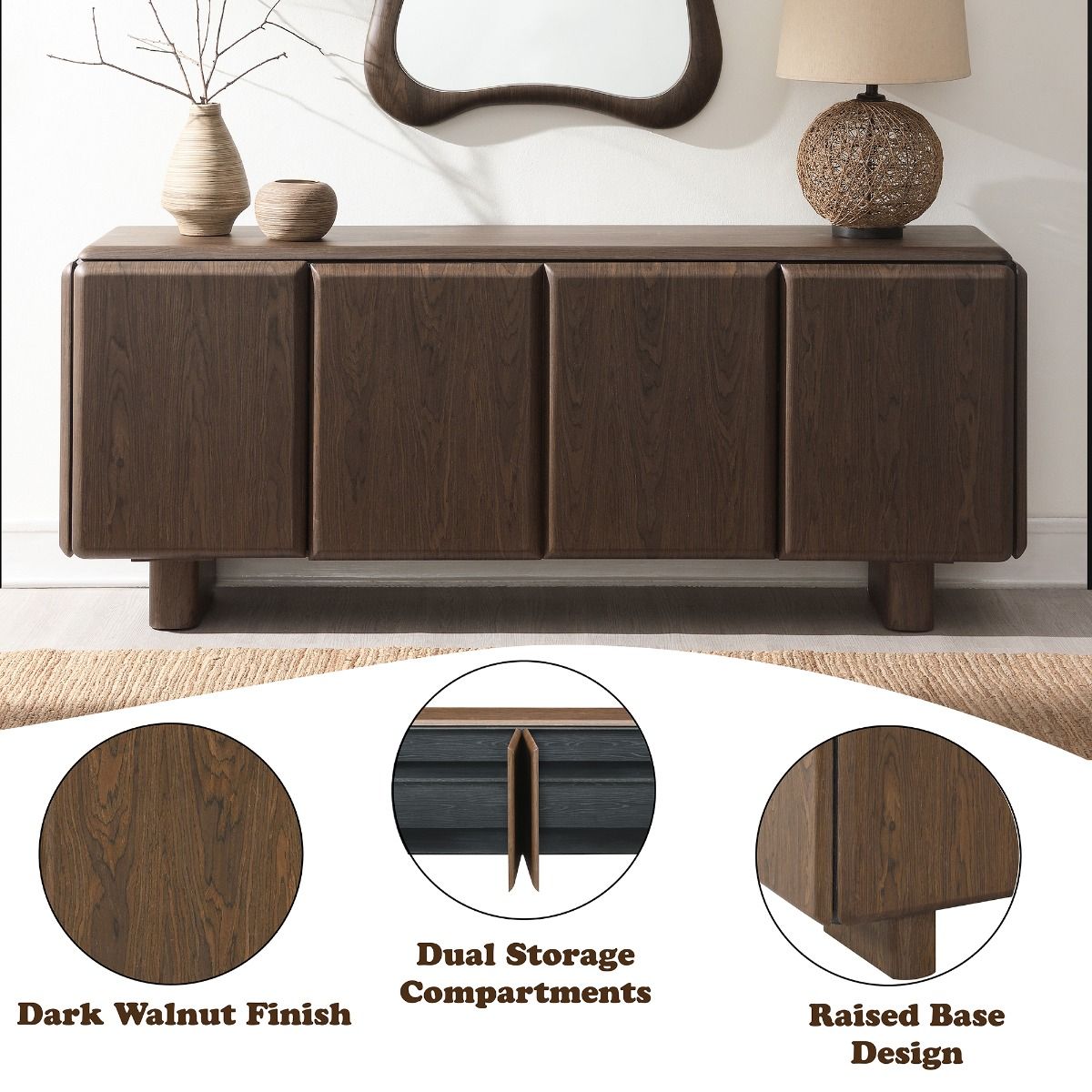 Lanza - Console Table - Dark Walnut