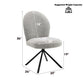 Lawton - Side Chair With Swivel (Set of 2) - Gray Boucle & Black