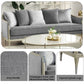 Fernando - Sofa With 5 Pillows - Gray Chenille & Champagne