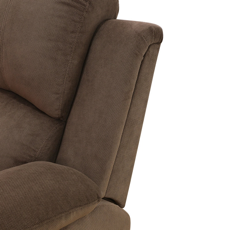 Ainehome Grandview 5-Seat Reclining Sectional Sofa in Plush Brown Microfiber