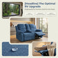 Ainehome 68" Manual RV Loveseat Recliner with Storage Console - Breathable Tech-Fabric Motorhome Sofa Replacement - 67" Full Extension & 26" Door Friendly - Brown
