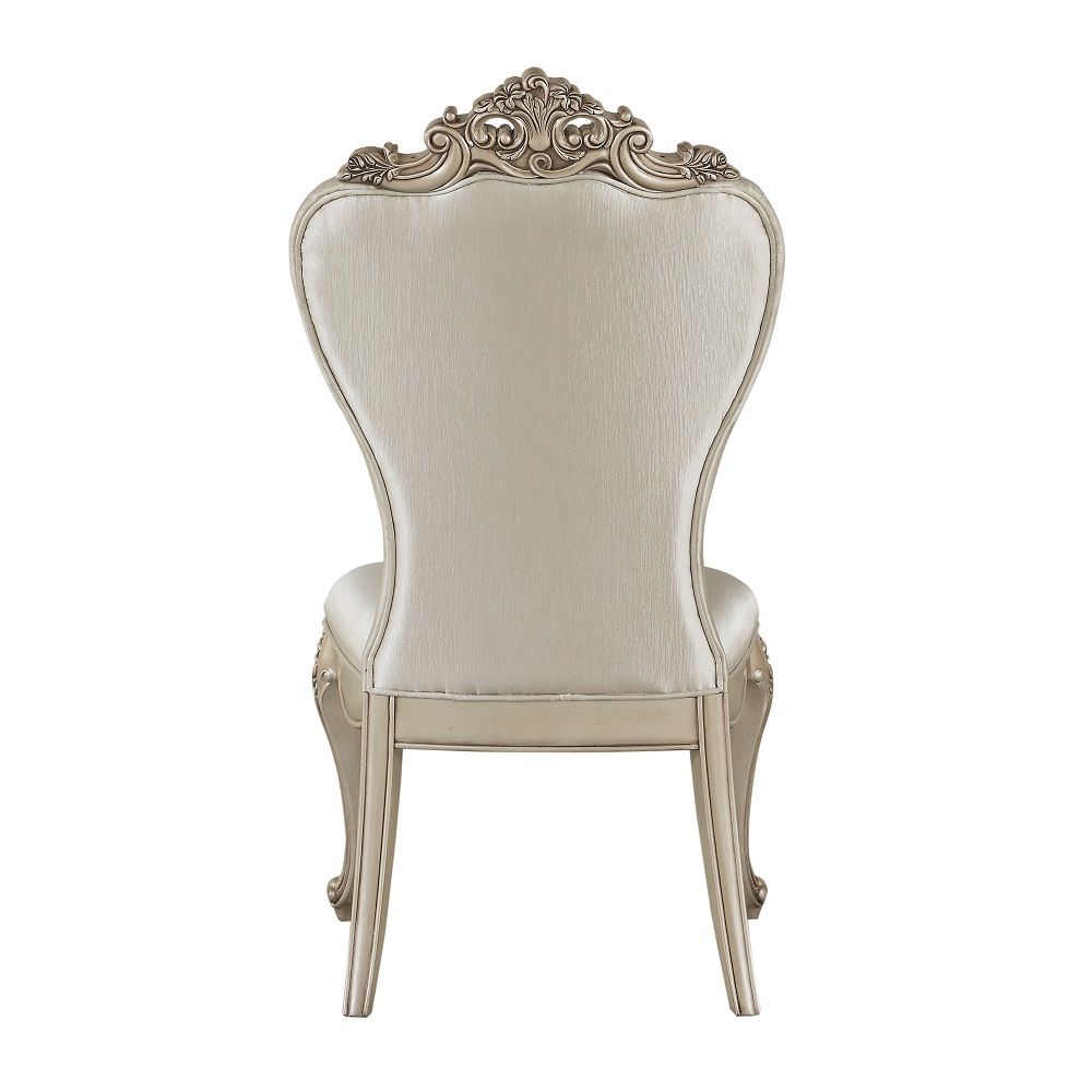 Gorsedd - Side Chair (Set of 2) - Cream Fabric & Golden Ivory