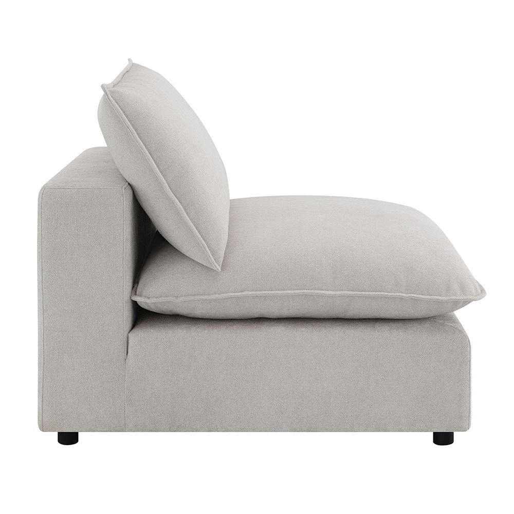 Marisa - Modular Armless Chair - Beige Boucle