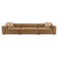 Zoey - Modular - LF Arm Chair With Pillow - Chocolate Suede